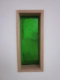縦長板ガラスブロック　グリーン　30cm×15cm