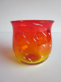 琉球グラス「ジンベイたるグラス」オレンジ