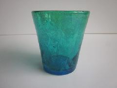 琉球グラス「うず模様グラス（イラブチャー）」緑/水