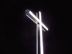 教会の十字架改修工事　