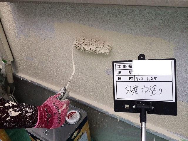 神戸市 K様邸 外壁塗装 4日目