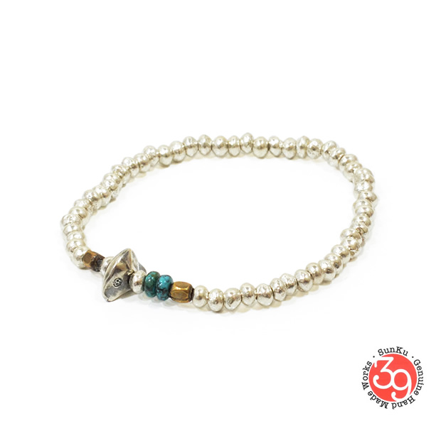 Sunku SK-067 Silver Beads Bracelet(M Beads)