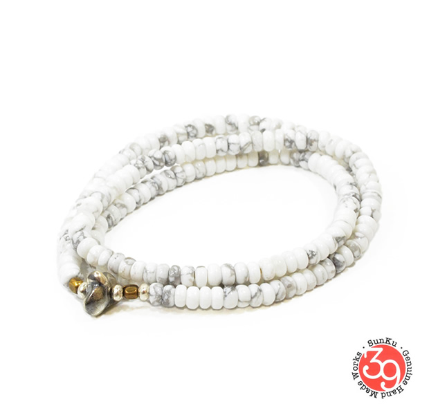 Sunku SK-070 Howlite Beads Necklace & Bracelet