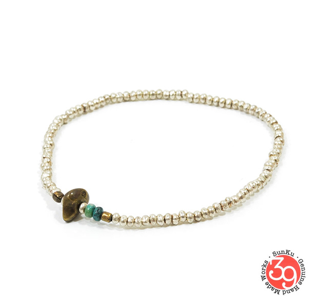 Sunku SK-079 Silver Beads Anklet