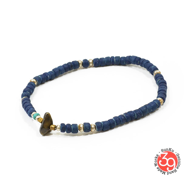 Sunku SK-081 Indigo Dye Beads Anklet