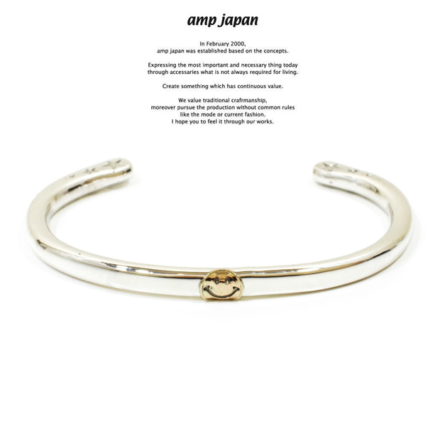 amp japan 14ao-345 circle silver bangle-K10 smile-