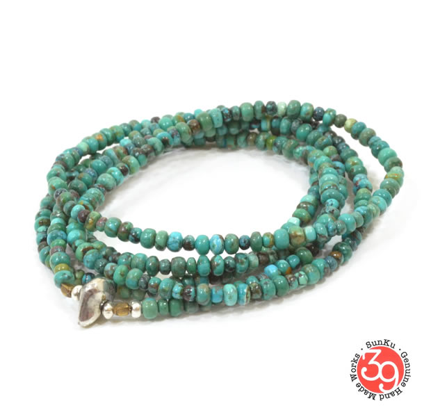 Sunku SK-036 Turquoise Beads 5strings Necklace & Bracelet