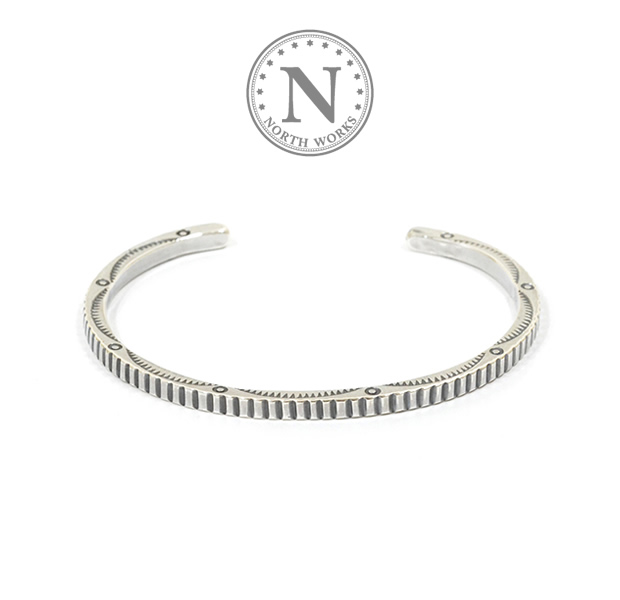 NORTH WORKS W-040 900Silver Square Cuff Bracelet