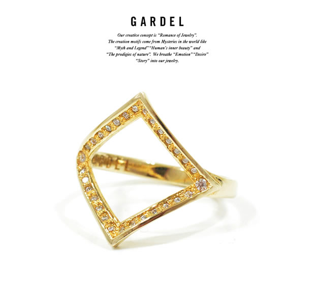 GARDEL GDR-086/K18YG CRAFFITI RING