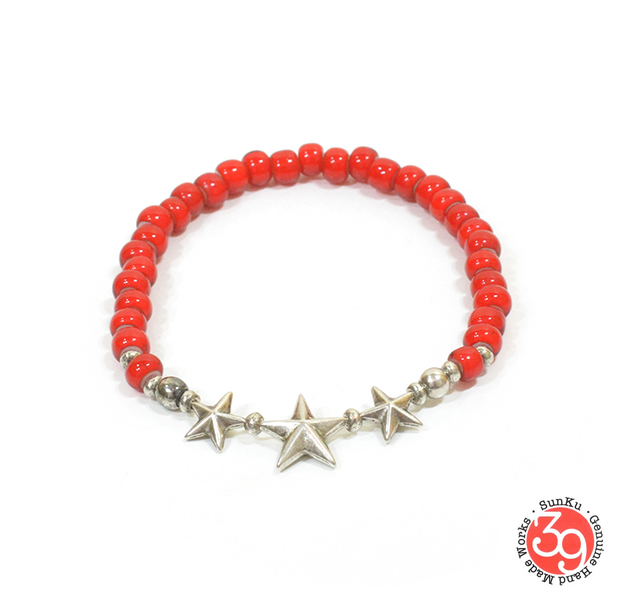 Sunku SK-139RED STAR BEADS BRACELET