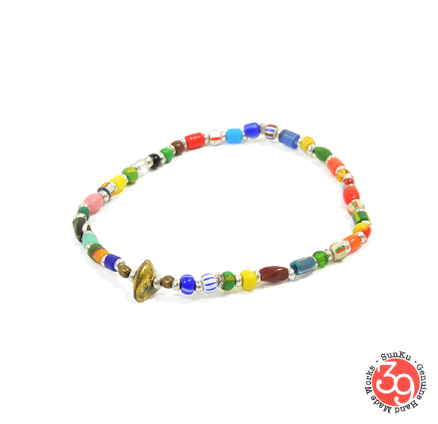 Sunku SK-185 Silver x Beads Anklet