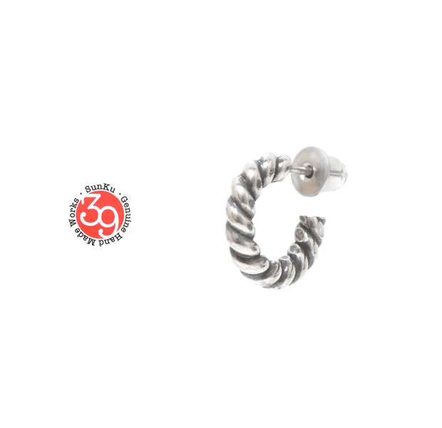 Sunku SK-197-TWT Silver hoop pierce