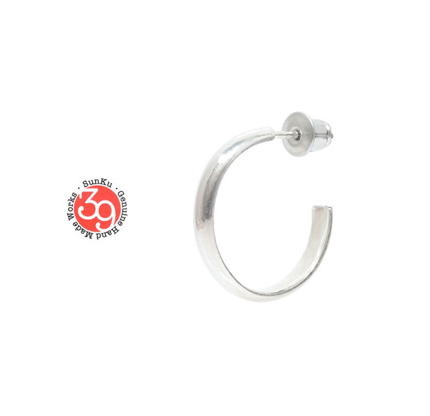 Sunku SK-210-RND Silver large hoop pierce