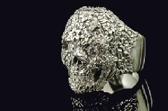 Justin Davis srj550 Floral Skull Ring