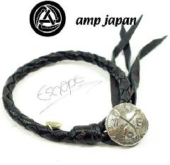 amp japan  12ad-340 dime concho leather bracelet/BLACK