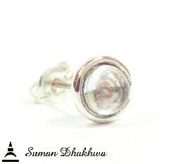 Suman Dhakhwa SD-E06S Crystal On MOKUME Stud