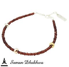 Suman Dhakhwa@SD-B39 Garnet Beads Bracelet