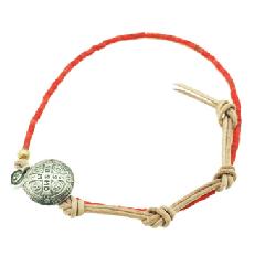 amp japan  12ah-013/Coral  beads leather bracelet & anklet