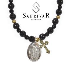 SAHRIVAR@sn39s13s Notre Dame Onyx Necklace