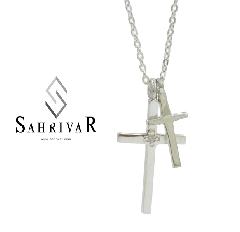 SAHRIVAR　sn53s14s W Cross Necklace