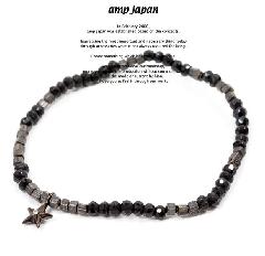 amp japan 10ad-236/Black  black spinel beads bracelet