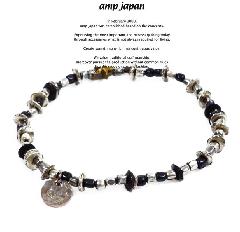 amp japan 13ahk-140 star bracelet silver&black