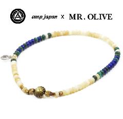 amp japan x Mr.Olive M-4133/WHxBLU Anklet