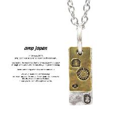 amp japan 14ah-112 hallmark necklace -double square pendant-