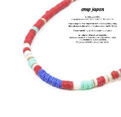 amp japan 14ahk-115RD red african disk beads 3way choker