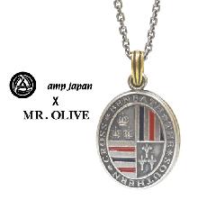 amp japan x Mr.Olive 14mod-100sv USA color Locket Necklace Silver