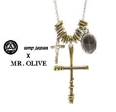 amp japan x Mr.Olive 14moh-101 Cross Necklace Brass