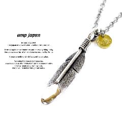 amp japan 13ah-112 small feather necklace -tarnish-