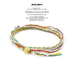amp japan 14ah-456 silver beads rainbow bracelet