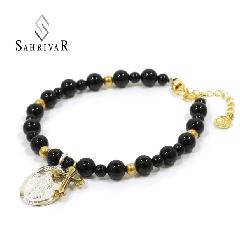 SAHRIVAR@SB10S13S Notre Dame Onyx Bracelet