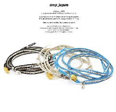 amp japan 14ah-446 silver beads narrow wrap bracelet