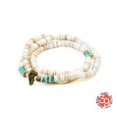 Sunku SK-056WH Heishi Shell Necklace & Bracelet