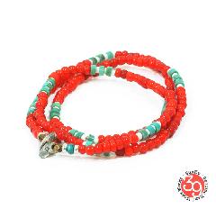 Sunku SK-088 White Heart Mix Necklace & Bracelet