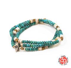 Sunku SK-089 Turquoise Beads Mix Necklace & Bracelet