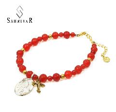SAHRIVAR@SB11S13S Notre Dame Red Agate Bracelet
