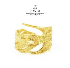 HARIM HRR015G Owl Feather ring K18coating