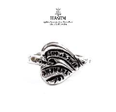 HARIM HRR002SV stamp heart ring