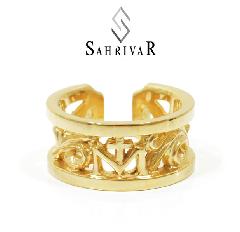SAHRIVAR@sr53b14a Classical Floral Ring