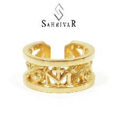 SAHRIVAR@sr53b14a Classical Floral Ring