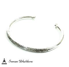 Suman Dhakhwa@SD-B58 " Valhalla Collection " Square Leaf Carving Cuff 