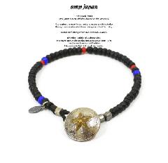 amp japan 15AHK-417 Star Dime Concho Beads Bracelet-Onyx-
