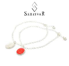 SAHRIVAR@SX04S15S Enameled Medai Anklet