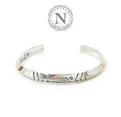 NORTH WORKS W-010 900Silver Triangle Cuff Bracelet