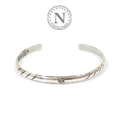 NORTH WORKS W-015 900Silver Round Cuff Bracelet