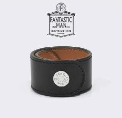 FANTASTIC MAN / Leather Bangle #321 SV Black ~ Camel