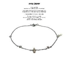 amp japan 16AC-410 Narrow Black Chain Bracelet & Anklet -Petite Marie-
